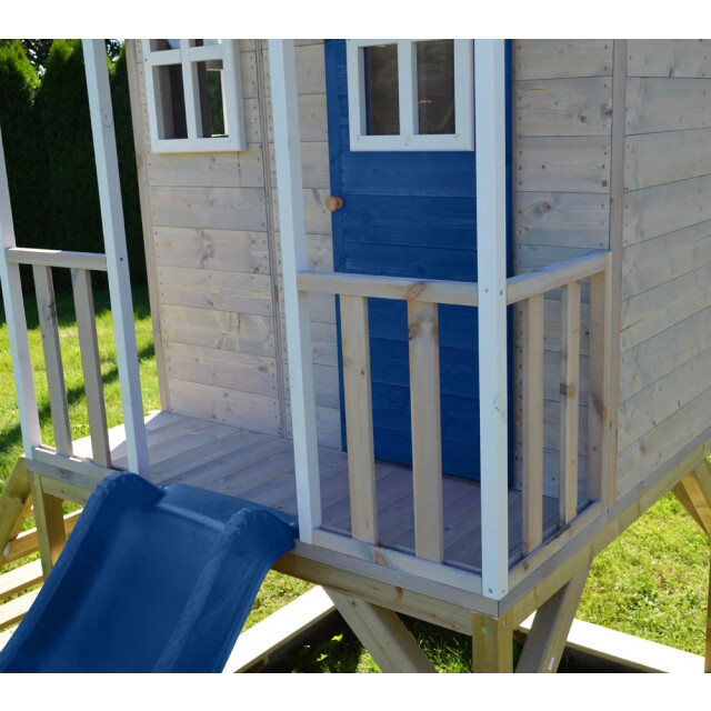 Wendi Toys Alpaca speelhuis met glijbaan, schommel en zandbak wtm10 blauw 3083710 large