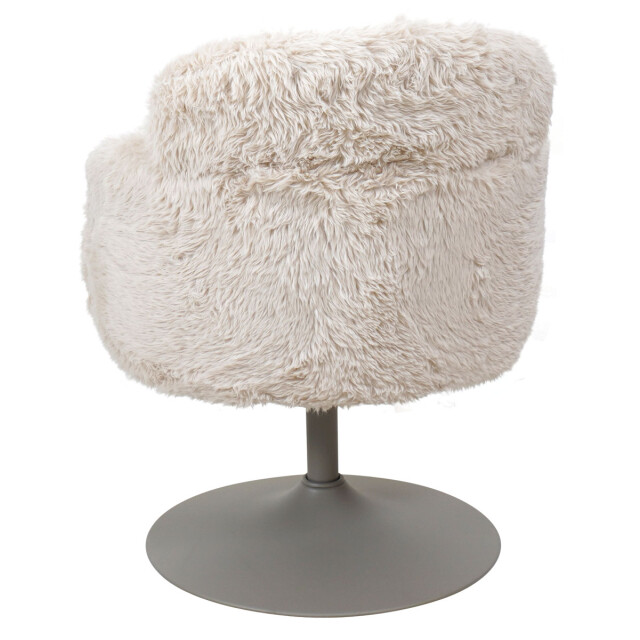 Home67 Fauteuil scottie fluffy creme 3083689 large