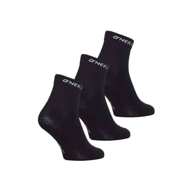 O'Neill Heren / dames enkelsokken quarter sokken 9-pack wit/zwart 750003-9P-ZWART/WIT large