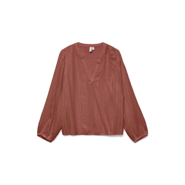 Vero Moda Vmbika ls v-neck top wvn btq ga brique 4389.74.0006 large