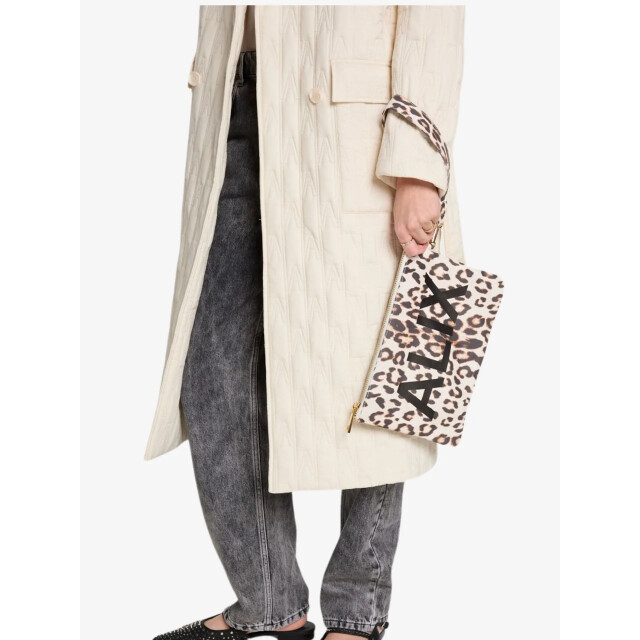 Alix The Label Dames tas leopard faux leather clutch 2402007531-601 large