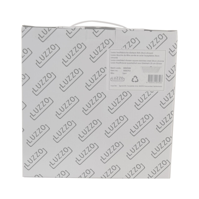 Luzzo ® regendouchekop Ø25 cm hoofddouche vierkant rvs douchekop extra plat - 3047901 large