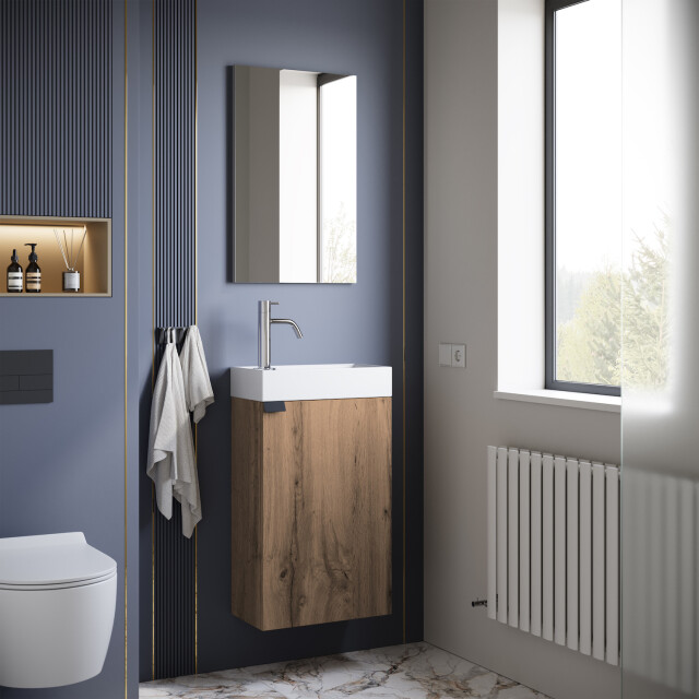 Badplaats Toiletmeubel apollo 40 x 22 cm bruin fonteinmeubel met 3180925 large