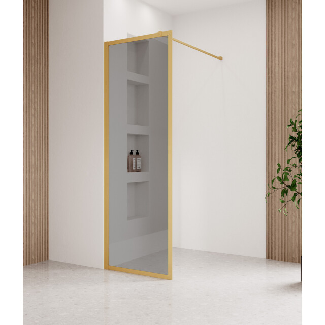 Badplaats Douchewand georgia 50 x 200 cm goud – inloopdouche 8 mm getint 3180956 large