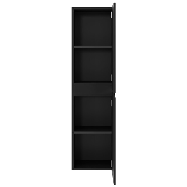 Badplaats Badkamerkast thermis 40 x 30 x 150 cm mat zwart hangende kolomkast 3195972 large
