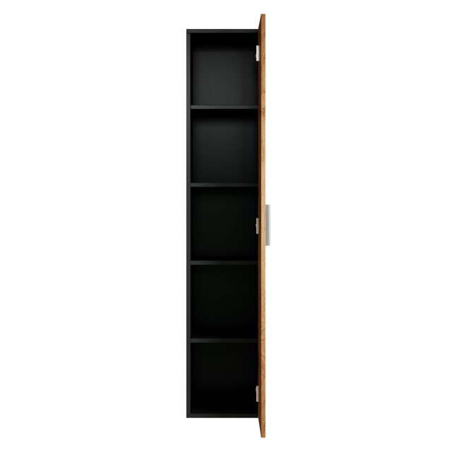 Badplaats Badkamerkast pluto 30 x 30 x 150 cm eiken met zwart -hangende 3181182 large