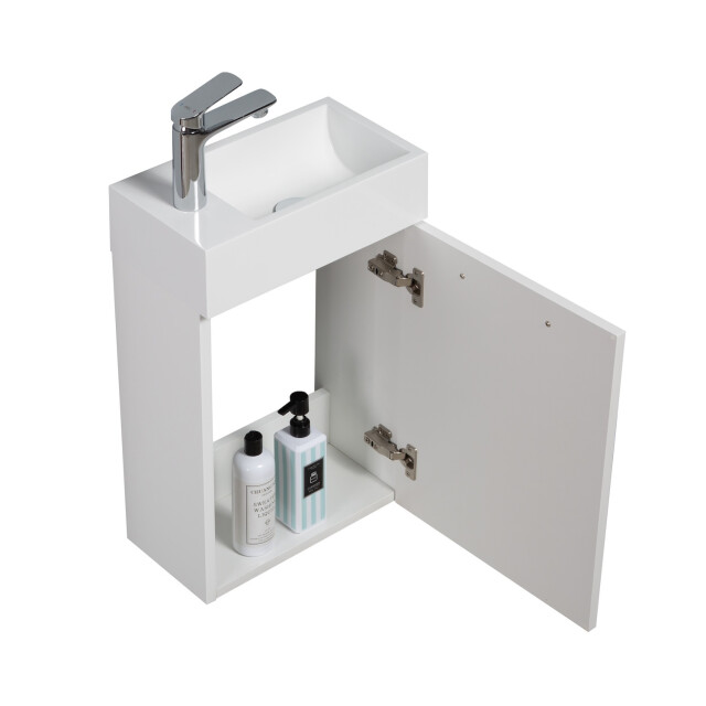 Badplaats Toiletmeubel athene 40 x 22 cm mat fonteinmeubel met wastafel 3180996 large