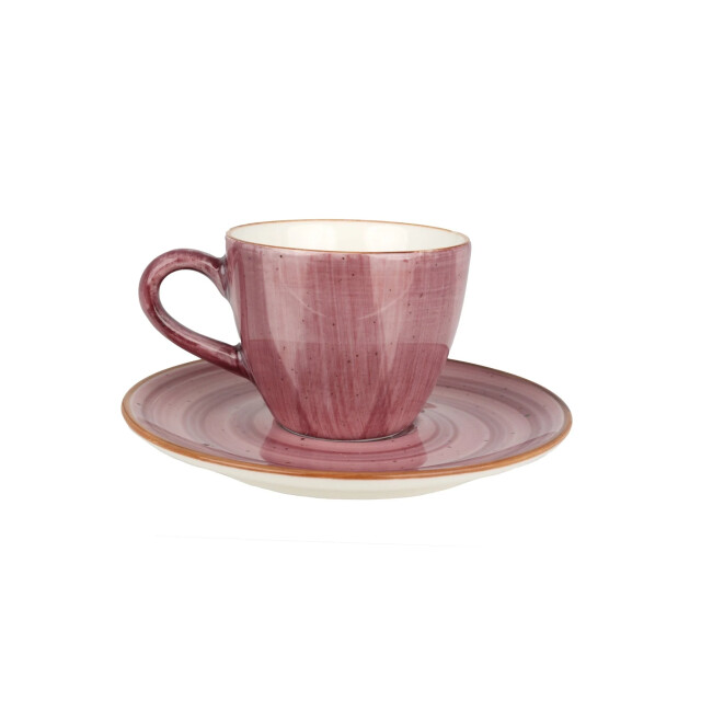 Bonna Espresso kopjes & schotel aura blackberry porselein set van 6 3069983 large