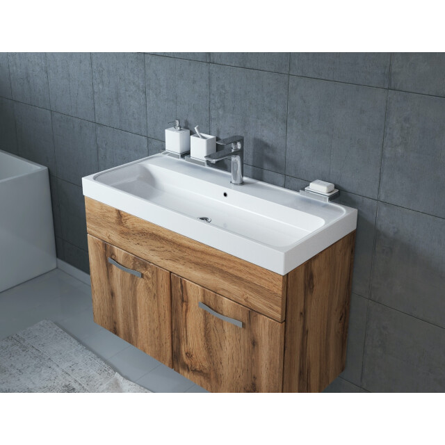Badplaats Badkamermeubel set paso 01 80 x 40 cm - badmeubel met wastafel 3181375 large