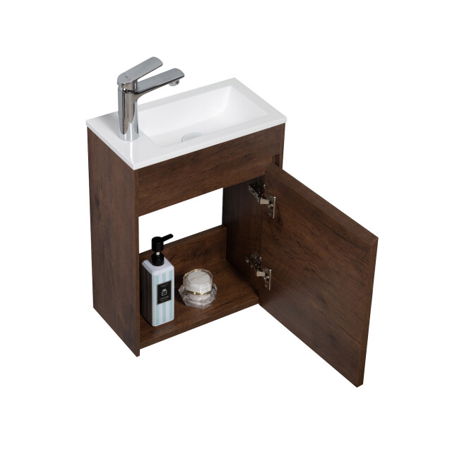 Badplaats Toiletmeubel sinta 40 x 22 cm walnoot bruin fonteinmeubel met 3195788 large