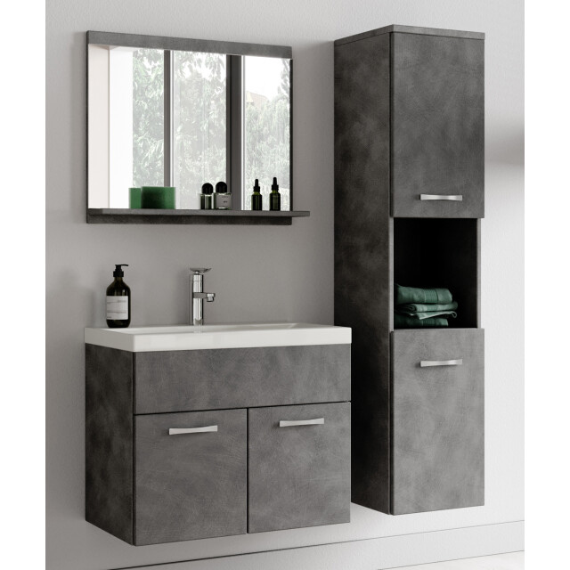 Badplaats Badkamermeubel montreal set 02 60 x 35 cm donker grijs badmeubel 3181404 large