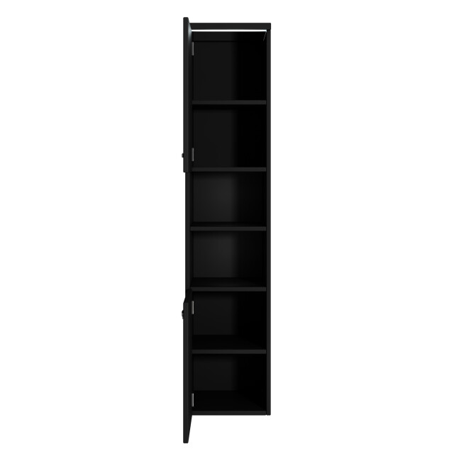 Badplaats Badkamerkast paso 35 x 35 x 160 cm mat zwart hangende kolomkast 3181094 large
