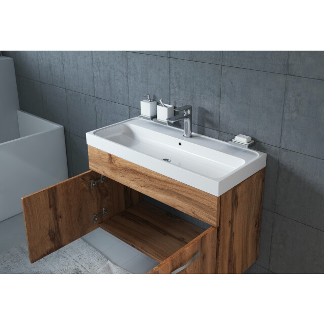 Badplaats Badkamermeubel set paso 01 80 x 40 cm - badmeubel met wastafel 3181375 large