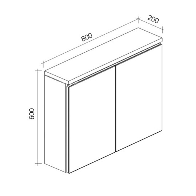 Badplaats Badkamerkast paso 80 x 20 x 60 cm bruin eiken spiegelkast badkamer 3181322 large