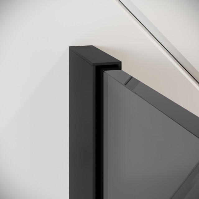 Badplaats Douchewand rizani 100 x 200 cm zwart – getint rookglas inloopdouche 3181241 large
