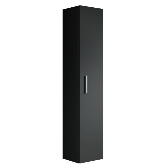 Badplaats Badkamerkast pluto 30 x 30 x 150 cm zwart hangende badkamerkasten 3181419 large