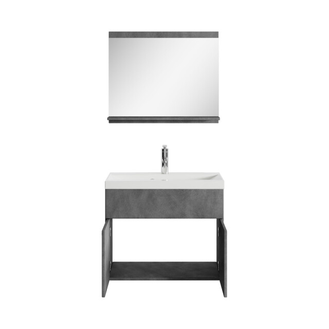 Badplaats Badkamermeubel montreal set 02 60 x 35 cm donker grijs badmeubel 3181404 large