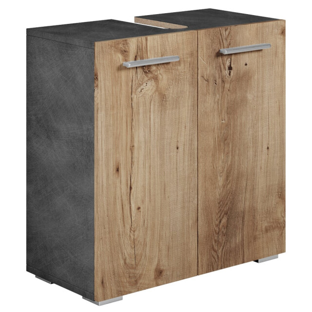 Badplaats Wastafel onderkast jupiter 60 x 30 x 60 cm kastanje met donker 3181146 large