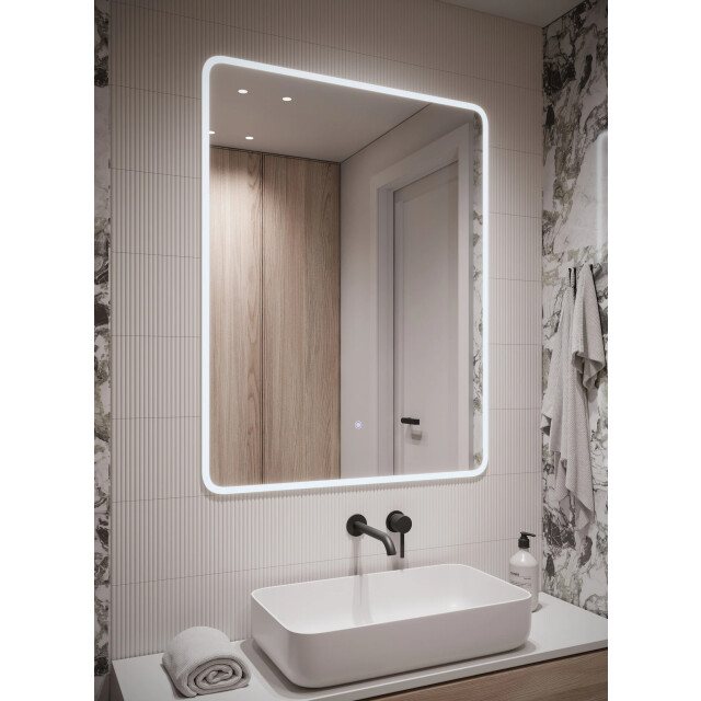 Badplaats Badkamerspiegel rocca led 70 x 90 cm led verlichting badkamer 3180897 large