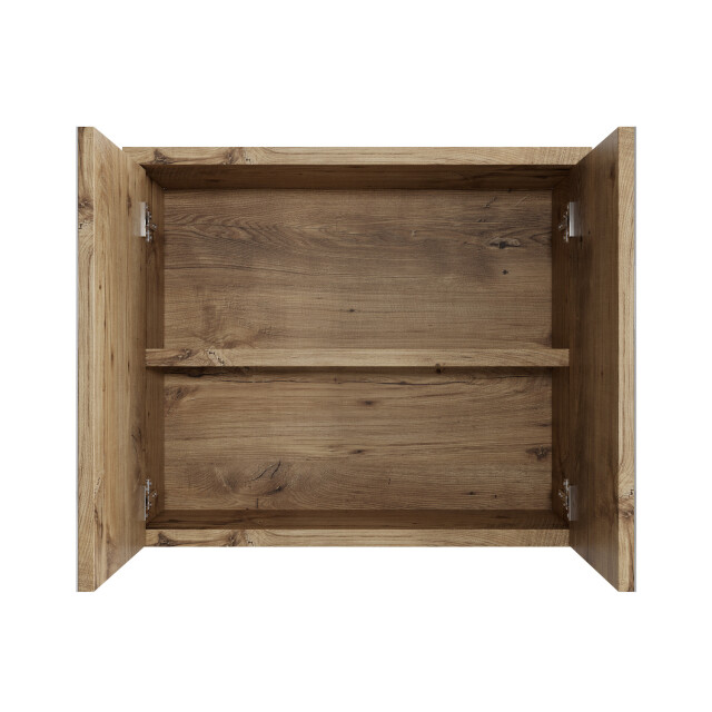 Badplaats Spiegelkast toledo 80 x 20 x 60 cm kastanje eiken badkamerkast 3180984 large