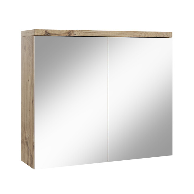 Badplaats Spiegelkast toledo 80 x 20 x 60 cm kastanje eiken badkamerkast 3180984 large