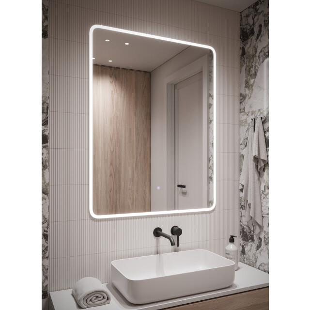 Badplaats Badkamerspiegel rocca led 70 x 90 cm led verlichting badkamer 3180897 large