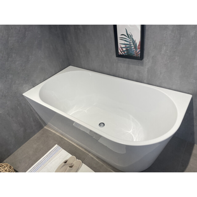 Badplaats Ligbad isia 170 x 80 x 58 cm half vrijstaand bad hoogglans wit - 3181086 large