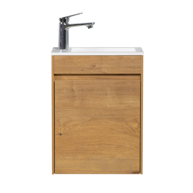 Badplaats Toiletmeubel sinta 40 x 22 cm eiken fonteinmeubel met witte 3181184 large