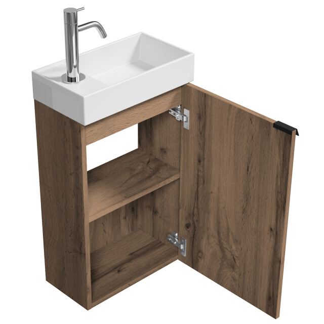 Badplaats Toiletmeubel apollo 40 x 22 cm bruin fonteinmeubel met 3180925 large