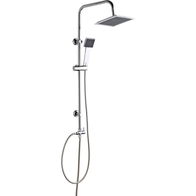 Luzzo ® douchesysteem regendouche 20 cm vierkant zonder kraan chroom - 3047900 large
