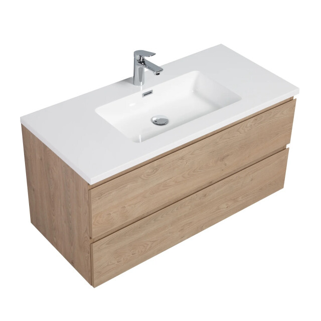 Badplaats Badkamermeubel set angela 100cm kastanje badmeubel met 3180998 large