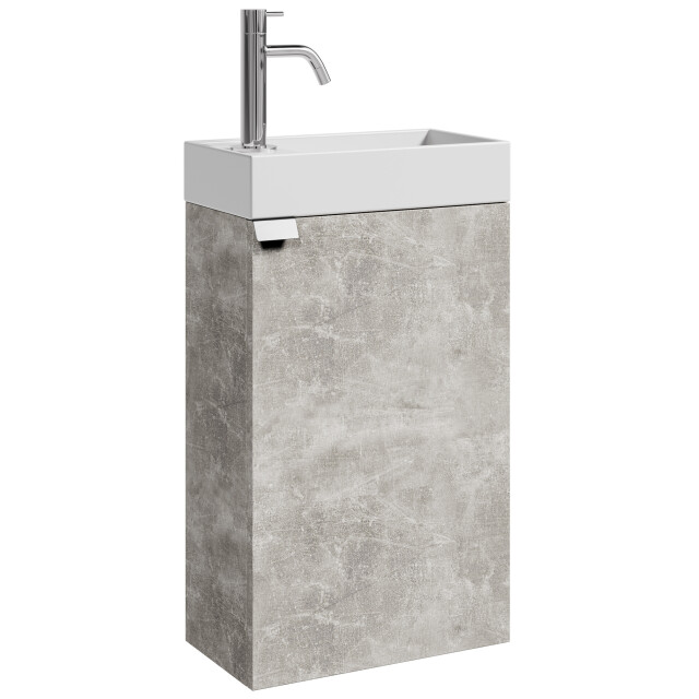 Badplaats Toiletmeubel apollo 40 x 22 cm beton grijs fonteinmeubel met 3180981 large