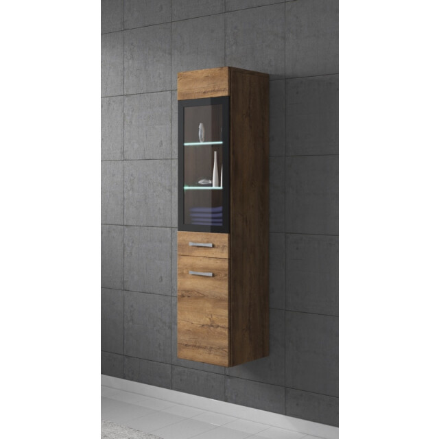 Badplaats Badkamerkast rio 30 x 30 x 131 cm bruin hangende kolomkast 3181276 large