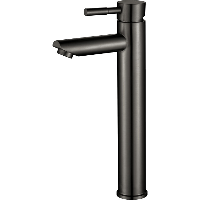 Luzzo ® como gun metal hoog rvs wastafelkraan hoog grijs 3047858 large