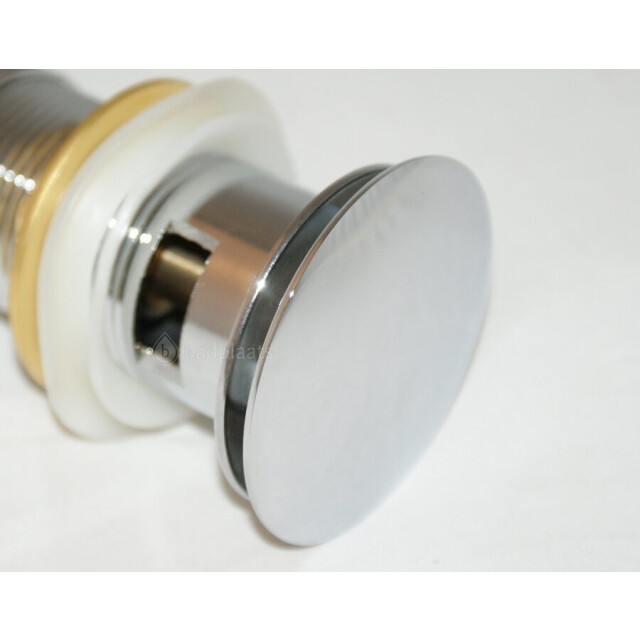 Badplaats Afvoerplug chroom pop up plug voor wastafel met overloop 3181225 large