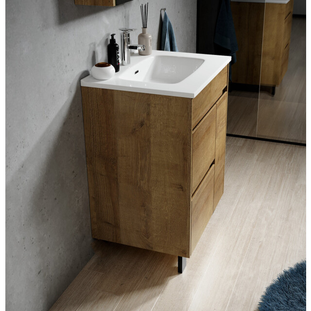 Badplaats Badkamermeubel set salzburg 60 cm - staand badmeubel met 3181334 large