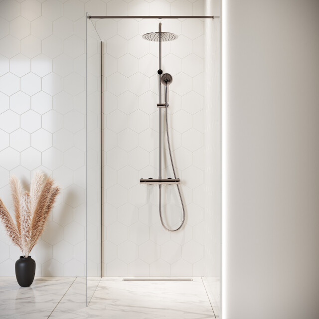 Badplaats Douchewand florida 50 x 200 cm chroom – inloopdouche 8 mm 3181255 large
