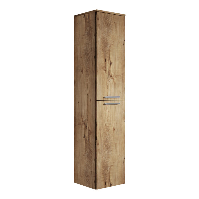 Badplaats Badkamerkast venus 30 x 30 x 160 cm kastanje eiken hangende 3181113 large