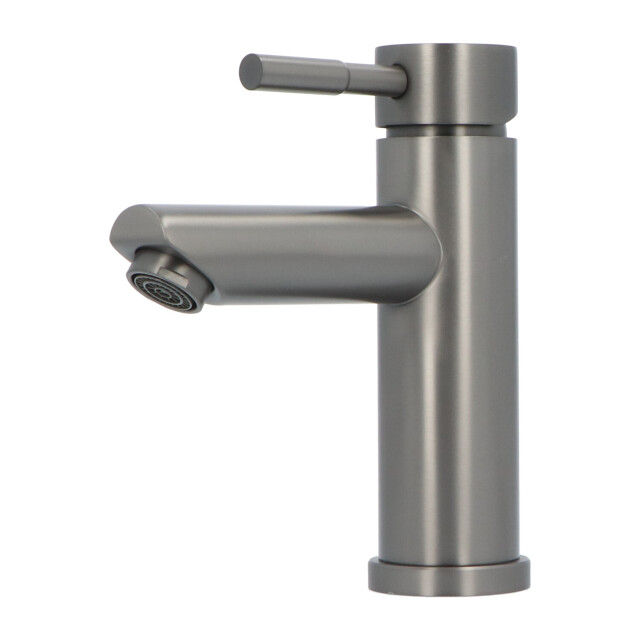 Luzzo ® como gun metal rvs wastafelkraan laag zilver 3047856 large