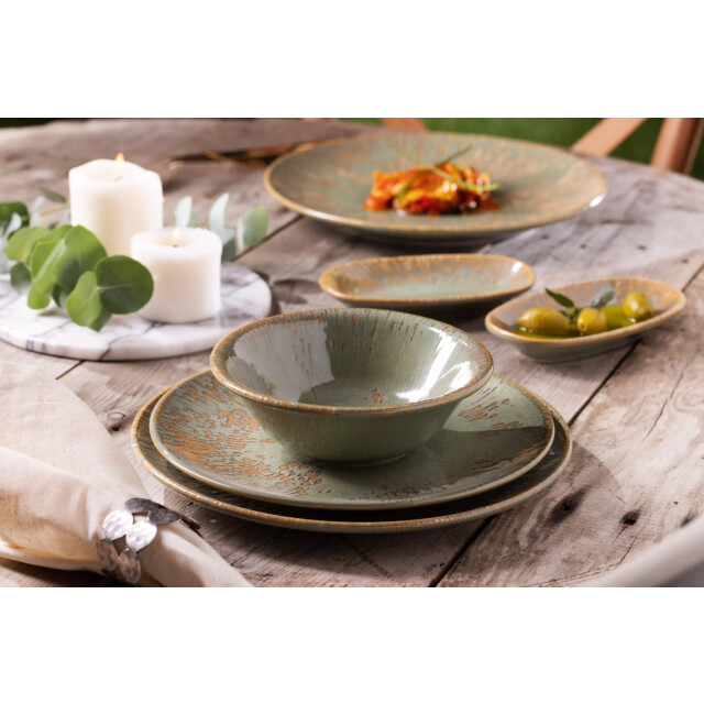 Bonna Dessertbord sage snell porselein 23 cm set van 6 3069554 large