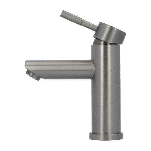 Luzzo ® como gun metal rvs wastafelkraan laag zilver 3047856 large