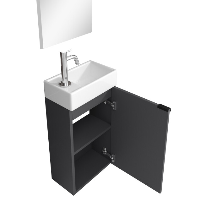 Badplaats Toiletmeubel apollo 40 x 22 cm antraciet fonteinmeubel met 3180979 large