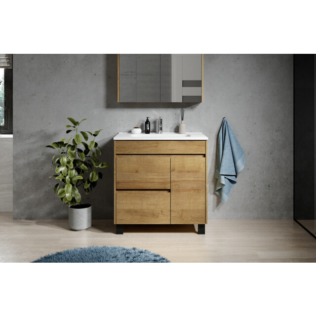 Badplaats Badkamermeubel set salzburg 80 cm - staand badmeubel met 3181333 large