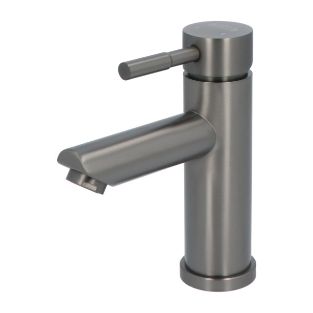 Luzzo ® como gun metal rvs wastafelkraan laag zilver 3047856 large