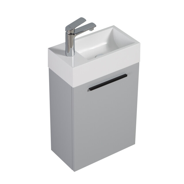 Badplaats Toiletmeubel athene 40 x 22 cm mat grijs fonteinmeubel met 3180995 large