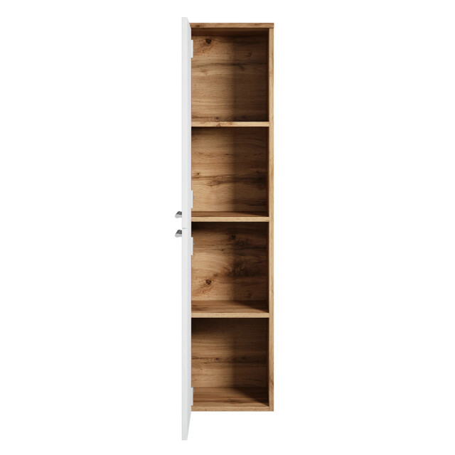 Badplaats Badkamerkast saturnus 35 x 35 x 130 cm eiken met wit hangende 3181153 large