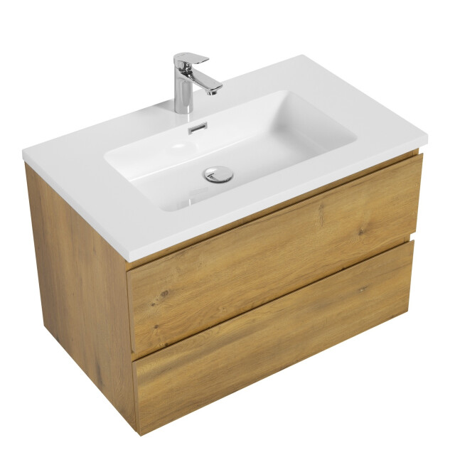 Badplaats Badkamermeubel set angela 80cm - badmeubel met wastafel 3181343 large