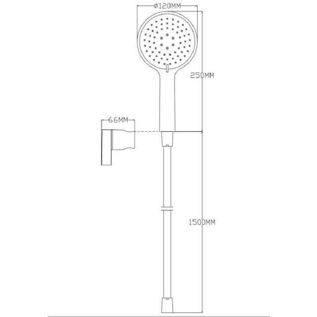 Luzzo ® flat doucheset bestaande uit douchekop met slang chroom 3047914 large