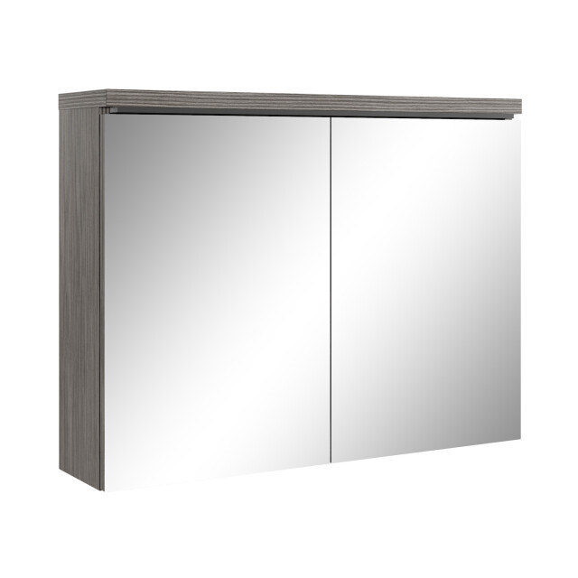 Badplaats Badkamerkast paso 80 x 20 x 60 cm grijs eiken spiegelkast badkamer 3181323 large