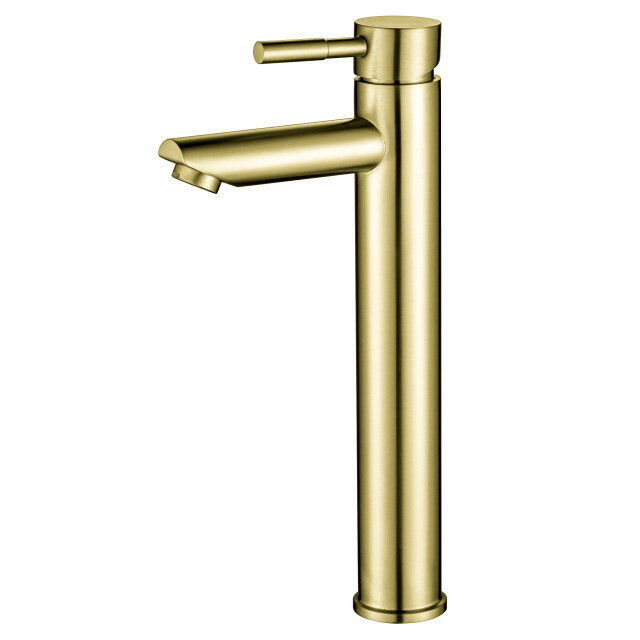Luzzo ® como brushed brass hoog rvs wastafelkraan hoog - 3047854 large